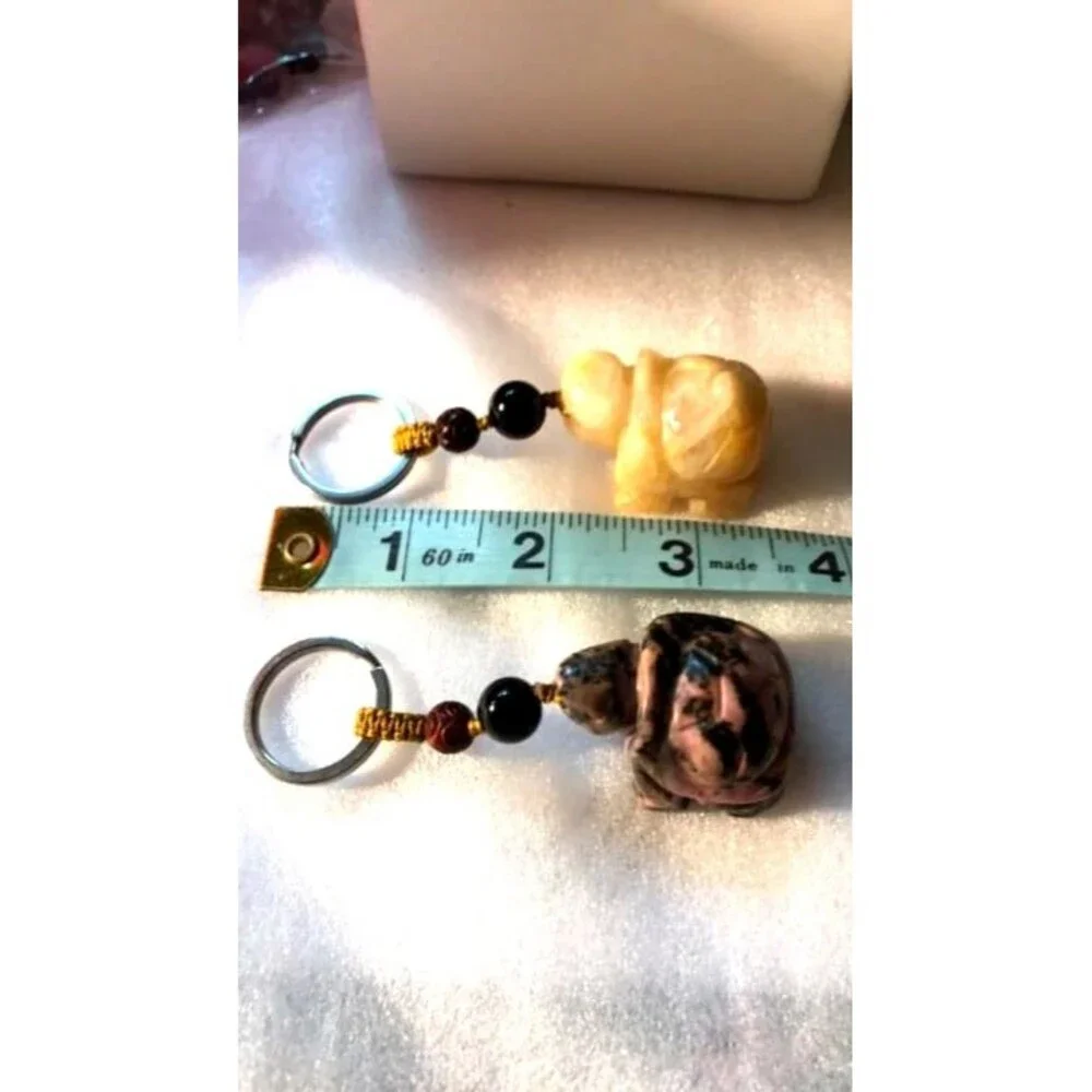 Adorable Carved Turtle Keychain